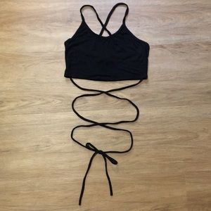 Forever 21 black crop top size small